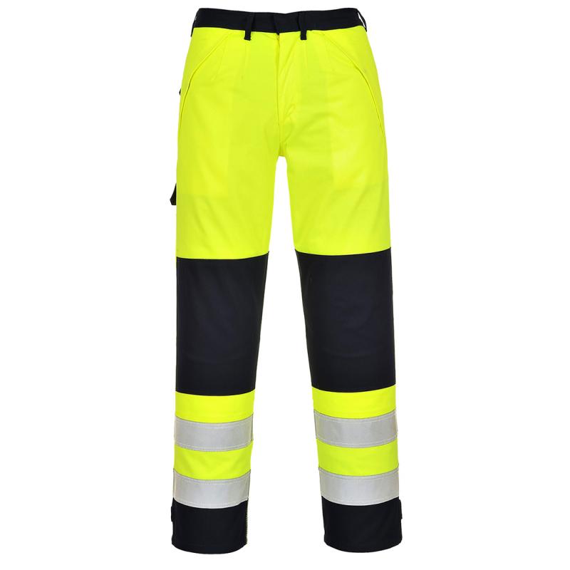 Pantaloni ignifugi, antistatici, reflectorizanti, antichimici, rezistenti la efectele arcului electric